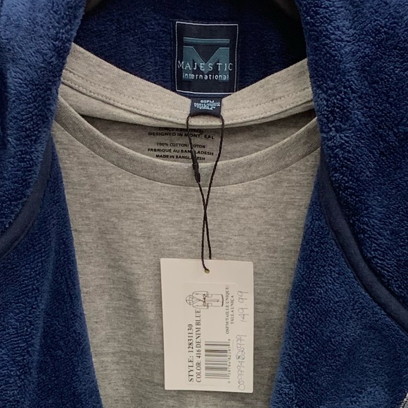 Majestic Denim&Cotton Bedroom Dress Blue - Picture 4 of 4